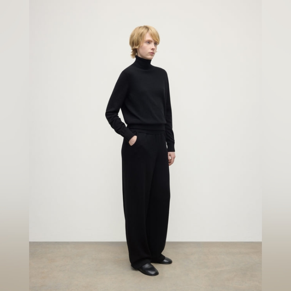 New JOHNSTONS OF ELGIN 100% Cashmere Wide Leg Lounge Pants Tall XL $1800